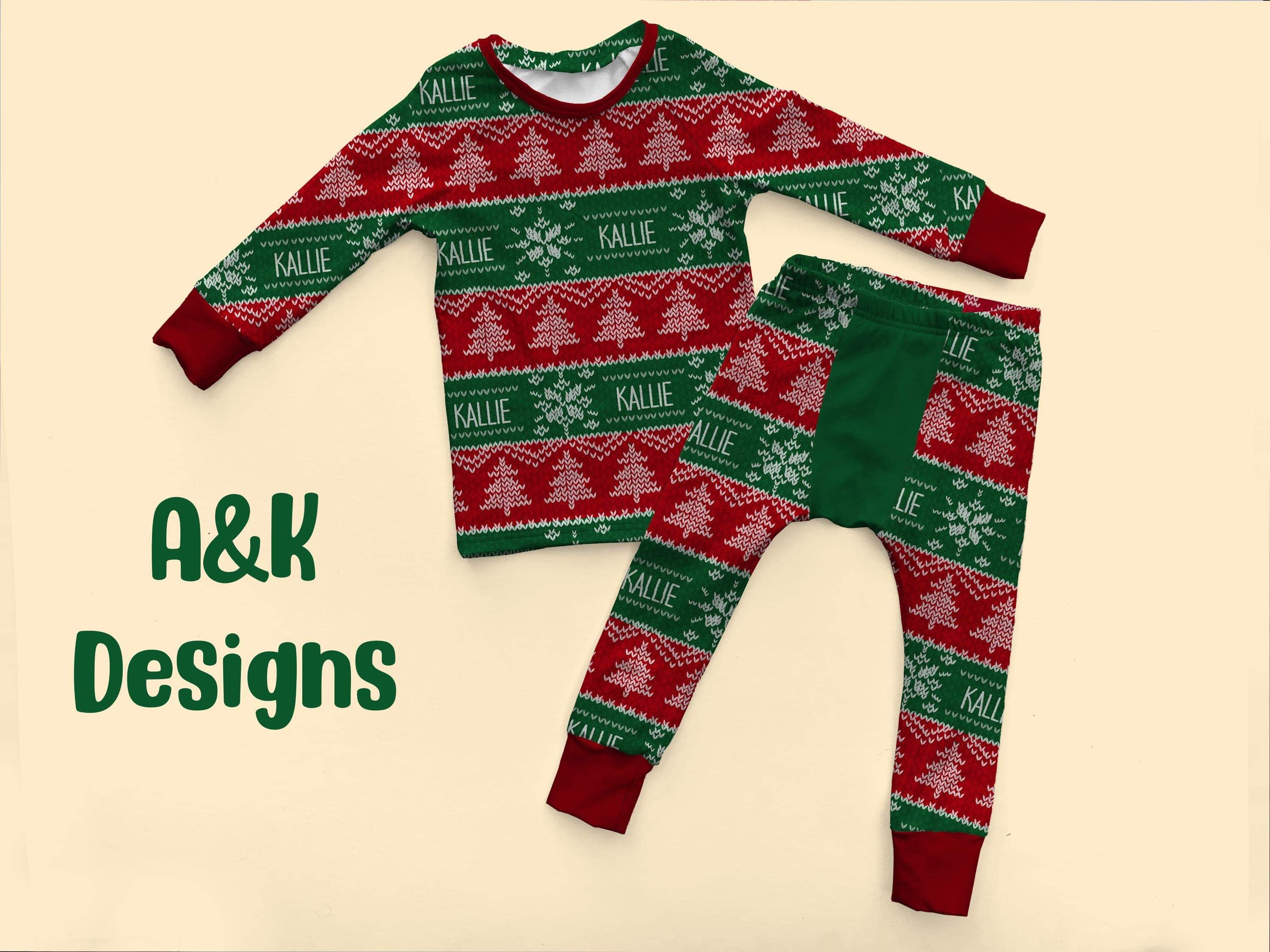 Custom Name Sweater PJ Sets